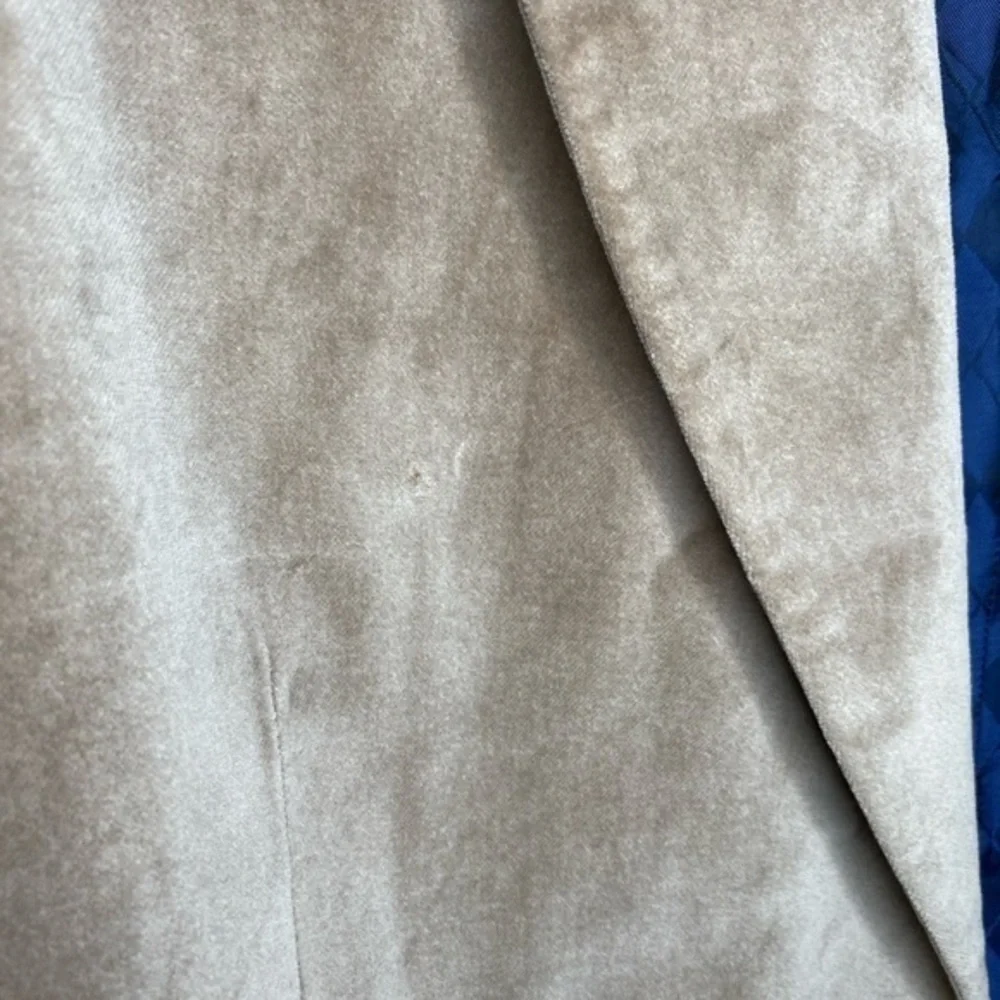 Robert Louis Blazer‎ Luxury Sports Coat Tan Velvet Velour Men Sz 44R Venezula